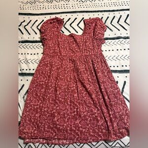 American Eagle Outfitters Red Floral Dress